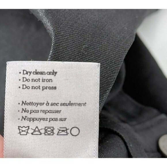 Paige Women's Verdugo Ankle Black Coated Jeans Size 27 Stretch Biker Preppy - Picture 6 of 10